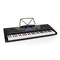 Schubert Etude Keyboard - Piano, E-piano, Learning Keyboard, Recording Function, Playback Function, Learning Modes, AUX, Stereo Speakers, Mains or Battery Operated, 255 Rhythms, Black