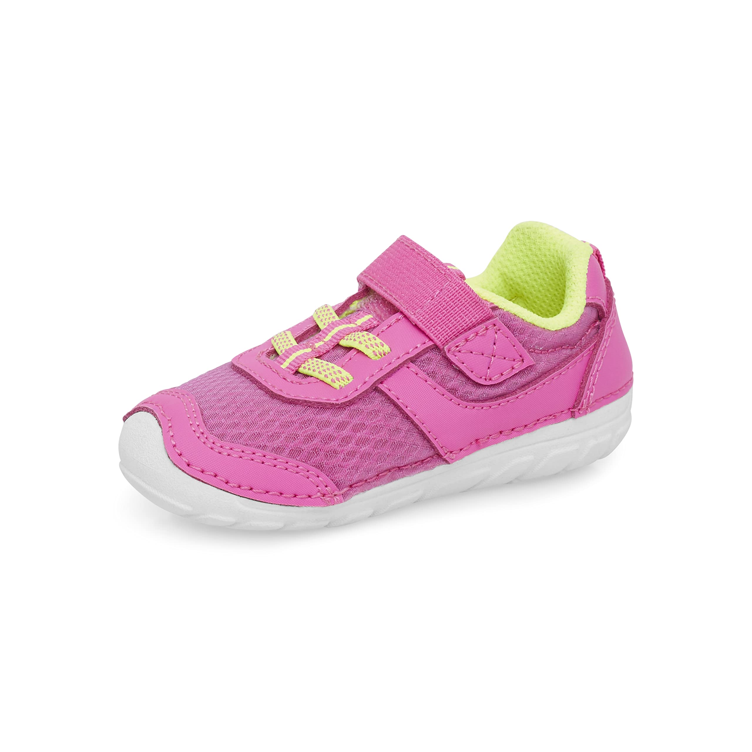 Stride Rite Baby Soft Motion Zips Runner Sneaker, Hot Pink, 5 Wide US Unisex Infant