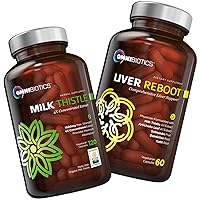 OmniBiotics The Ultimate Liver Care Package Liver Reboot + Certified Organic Milk Thistle 4X Concentrate for Comprehensive Daily Support