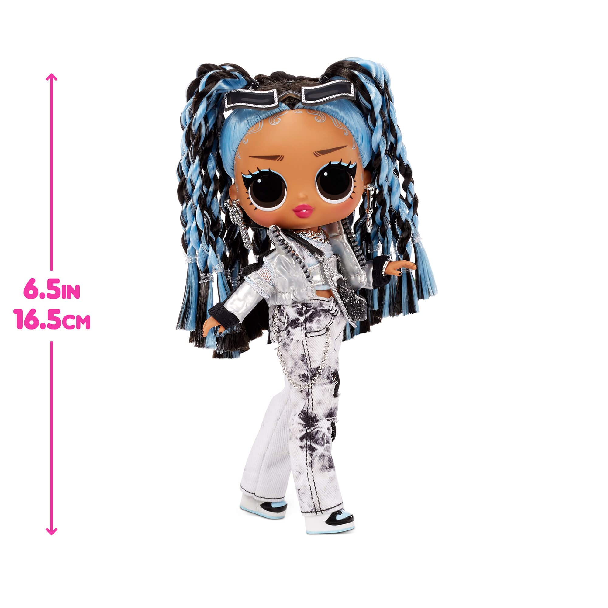 LOL Tweens Fashion Doll with 15 Surprises, Blue Hair, Including Stylish Outfit & Accessories with Reusable Bedroom Playset - Gift for Kids, Ages 4+ Years, Multicolor, 6 inches