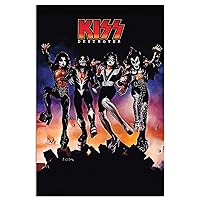 1970 Kiss-Destroyer Poster Horror Album Cover Poster Paining Wall Art Poster for Room Aesthetic Decor Merch Stuff Prints HD Poster for Living Room Decoration Fans Gift Unframed 12x18inch(30x45cm)