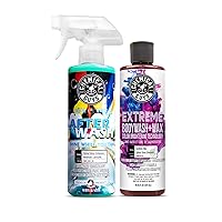 CWS20716A Car Wash, Dry & Shine Bundle - Extreme Bodywash & Wax Foaming Car Wash Soap, 16 oz + After Wash Gloss Boosting Drying Aid (16 oz) (2 Items) Works on Cars, Trucks, SUVs