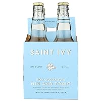 Saint Ivy Non Alcoholic Virgin Gin and Tonic - Sugar-Free, Zero Alcohol, Refreshing Alternative | 4-PACK