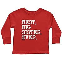 Threadrock Little Girls' Best Big Sister Ever Toddler L/S T-Shirt