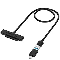 SABRENT USB 3.1 (Type A) to SSD / 2.5 Inch SATA Hard Drive Adapter [Optimized for SSD, Support UASP SATA III] (EC-SS31)