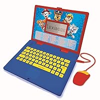 Lexibook Paw Patrol - Educational and Bilingual Laptop Spanish/English - Toy for Child Kid (Boys & Girls) 124 Activities, Learn Play Games and Music with Chase Marshall - Red/Blue JC598PAi2