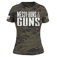 Grunt Style Messy Buns & Guns - Women's T-Shirt