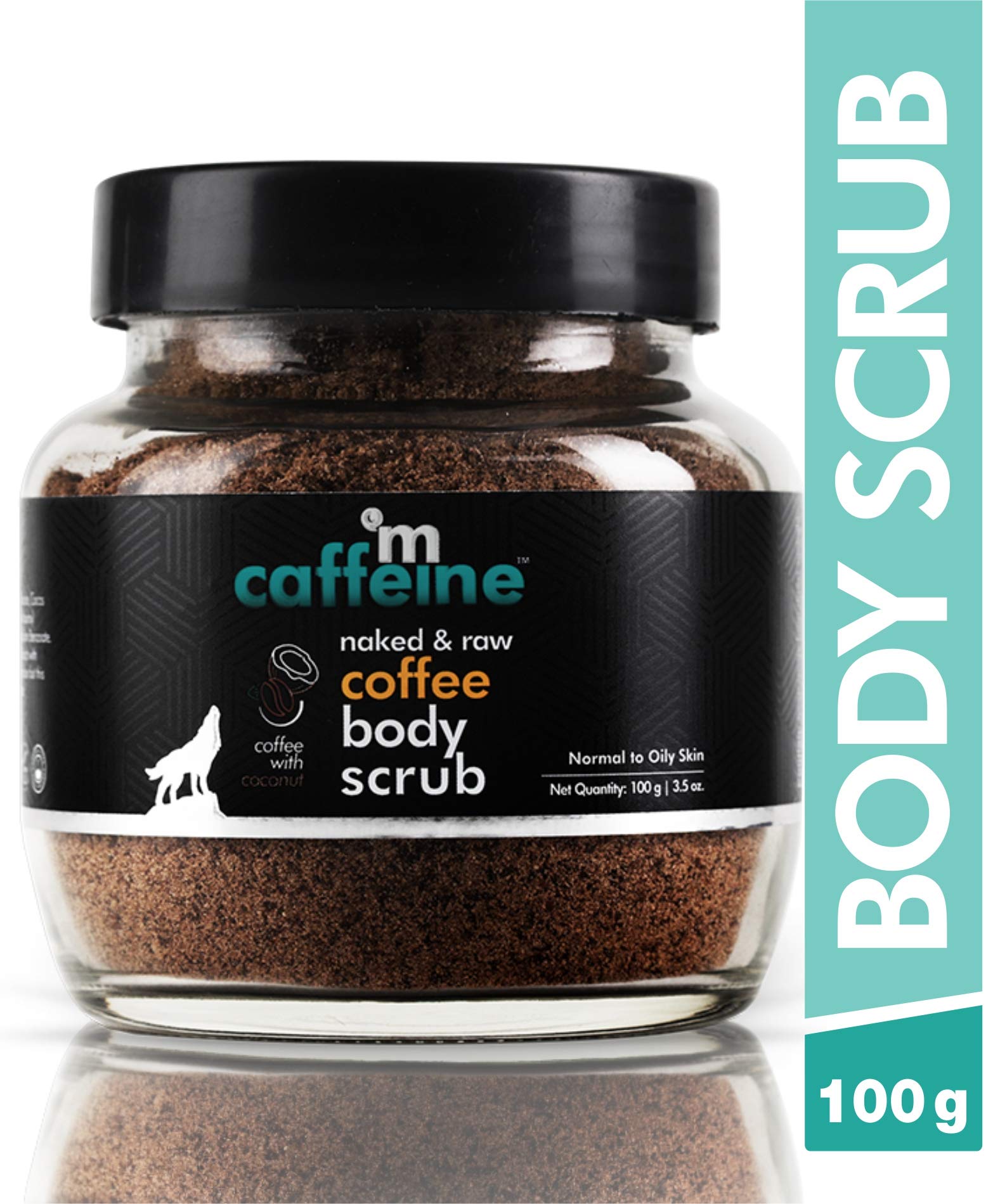 mCaffeine Exfoliating Coffee Body Scrub for Tan Removal & Soft-Smooth Skin | For Women & Men | De-Tan Bathing Scrub with Coconut Oil, Removes Dirt & Dead Skin from Neck, Knees, Elbows & Arms - 3.5 oz