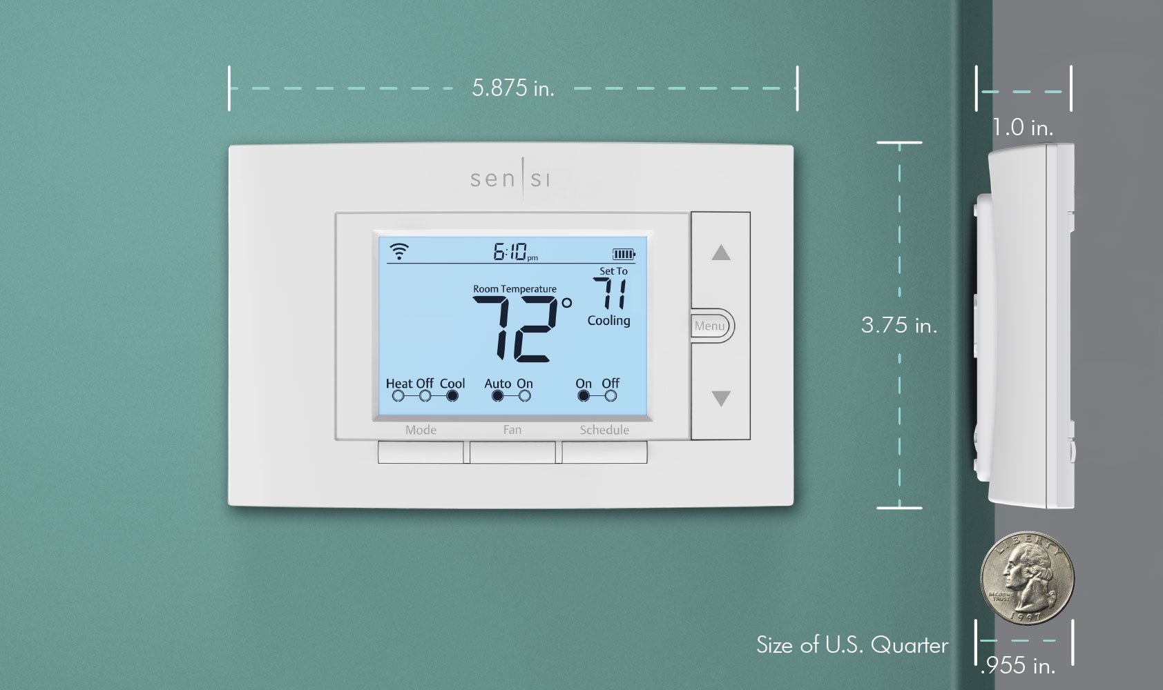 Emerson Sensi Wi-Fi Smart Thermostat for Smart Home, DIY, Works With Alexa, Energy Star Certified, ST55