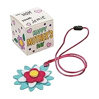 Fun Express Mother’s Day Jewelry Box & Necklace Craft Kit - Makes 12 - Mother's Day Craft Gifts for Kids