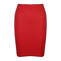 Gilrs Skirt Kids Plain Color School Fashion Dance Pencil Skirts Age 7-13 Years Red