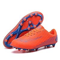 Little/Big Kid's Athletic Soccer Cleats Shoes, Boy's Girl's Kids Firm Ground Turf Comfort Soccer Shoes, Indoor/Ourdoor Fashion Lace Up Football Shoes