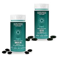 Iwi Gamer Pack Brain and Eye Vegan Supplement Bundle Pack - Omega 3, 6, 7, 9 and EPA + DHA, Vitamin B6, Zinc, Copper and Green Coffee Bean Extract