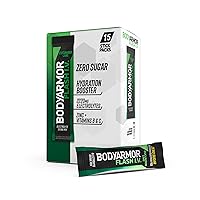 BODYARMOR Flash IV Electrolyte Packets, Cucumber Lime - Zero Sugar Drink Mix, Single Serve Packs, Coconut Water Powder, Hydration for Workout, Travel Essentials, Just Add Sticks to Liquid (15 Count)