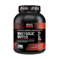 GNC AMP Wheybolic Ripped | Targeted Muscle Building and Workout Support Formula | Pure Whey Protein Powder Isolate with BCAA | Gluten Free | Classic Vanilla | 22 Servings