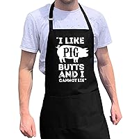 I Like Pig Butts BBQ Grill Adjustable Apron for Men, One Size