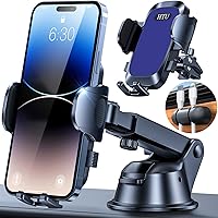 2024 Ultimate Car Phone Mount【80+LBS Strongest Suction & Military-Grade】【Patent & Safety Certs】Cell Phone Holder Truck Stand for Car Dashboard Windshield Vent for iPhone 15 Pro Max 14 13 Samsung, Blue