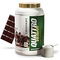 Magnum Nutraceuticals Quattro - Vegan Quattro Plant-Based Protein Powder Isolate -Chocolate, 4LB - May Support Muscle Growth & Recovery
