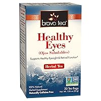Bravo Tea Healthy Eyes Herbal Tea Caffeine Free, 20 Tea Bags, 6 Count