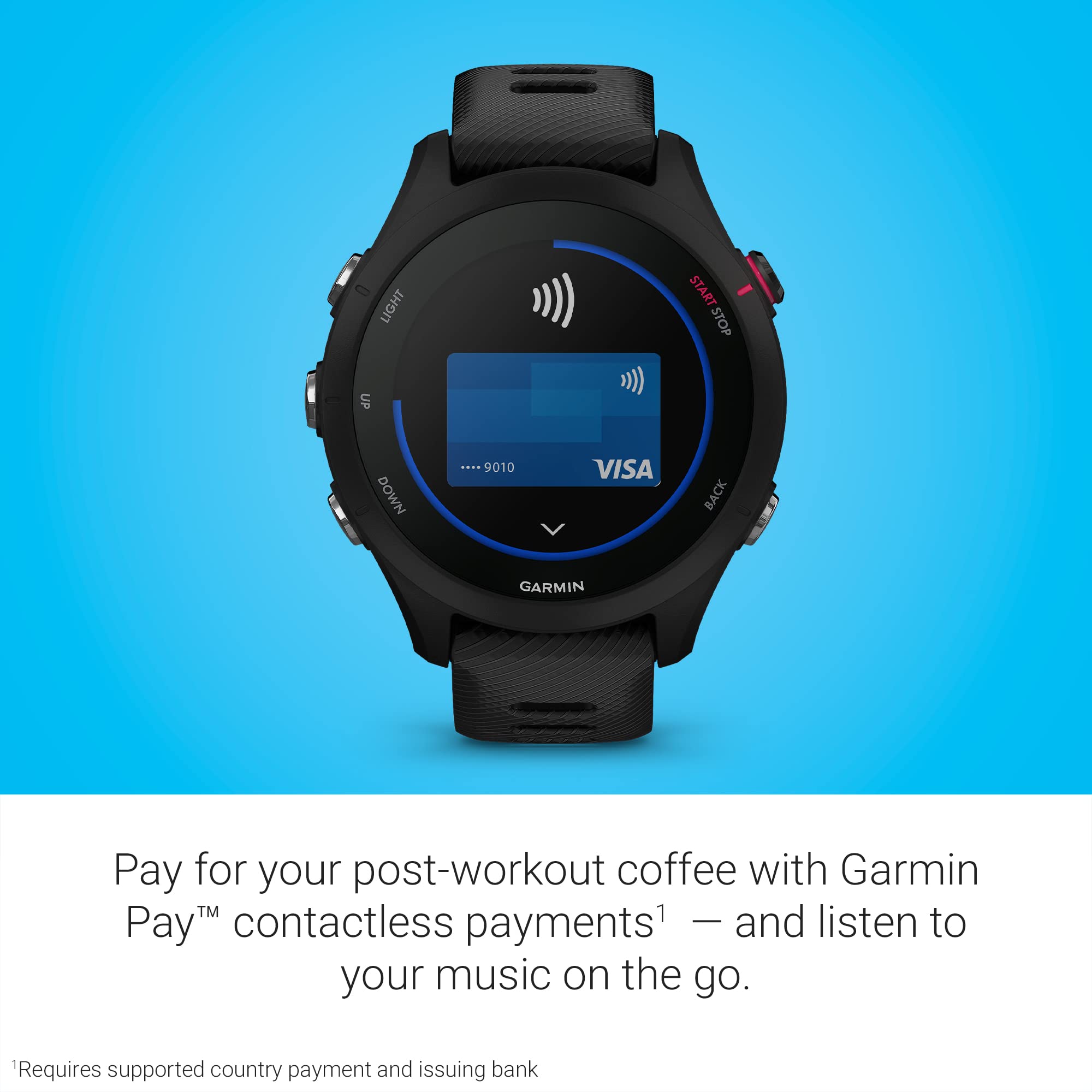 Garmin Forerunner® 255S Music, Smaller GPS Running Smartwatch with Music, Advanced Insights, Long-Lasting Battery, Black