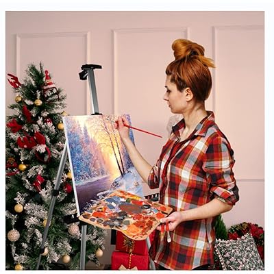 RRFTOK Artist Easel Stand, Adjustable Easel for Painting Canvases Height  from 17 to 66 Inch,Carry Bag for Table-Top/Floor Drawing and Didplaying