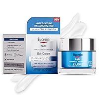 Immersive Hydration Gel Cream with Hyaluronic Acid, Ultra-Lightweight Face Moisturizer Smooths Fine Lines and Wrinkles, 1.7 Oz Jar