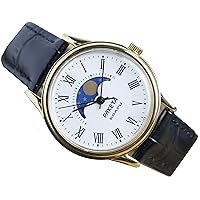 Raketa Quartz Mens Watch Bracelet Stainless Steel Watch Condition Gift Idea (Classic Black Strap)
