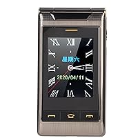 Yunseity Unlocked Flip Phone, G10 C Big Buttons & Large Fonts Cell Phone for Seniors, 5900Mah Ultra Long Standby 2G Mobile Phone with SOS Button, HD Dual Screen Display & Dual SIM (Tarnish)