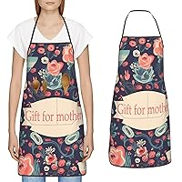 Waterproof Apron with Neck Strap Adjustable Bib for Kitchen Colorful Woven Stripes Chef Aprons for Women Men Cooking