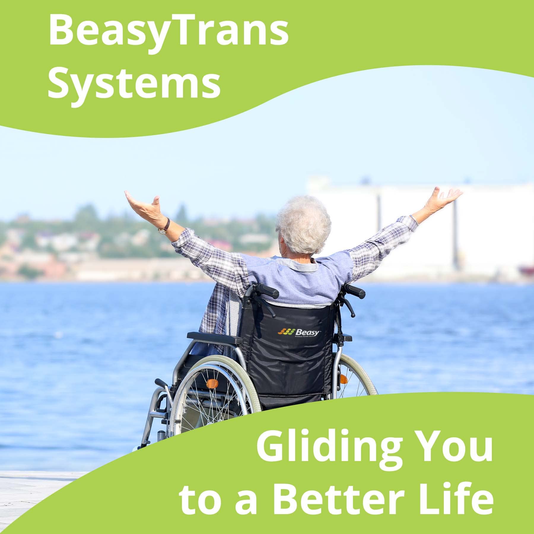 Beasy Premium Transfer Board - Beasy II, Model 1200 (28 in.) - No-Lift Transfer System, Ideal for Bathroom & Bed Transfers