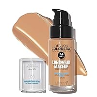 Revlon Liquid Foundation, ColorStay Face Makeup for Normal and Dry Skin, SPF 20, Longwear Medium-Full Coverage with Matte Finish, Oil Free, 220 Natural Beige, 1.0 Oz