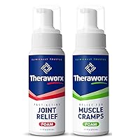 Muscle Cramp and Spasm Relief Foam & Joint Discomfort and Inflammation Foam - Two 7.1oz Value Bundle