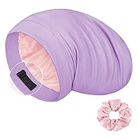 100% Mulberry Silk Bonnet for Sleeping Women, Real Silk Sleep Cap for All Hair Types, Adjustable Silk Hair Wrap
