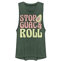 Junior's Chin UP Stop Guac & Roll Motto Festival Muscle Tee