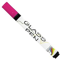 Glass Pen Window Marker: Liquid Chalk Markers for Glass, Car Marker or Mirror Pen with Washable Paint - Car Windows, Storefront Window, Wedding, Parade, Party & Holiday Decorations (Pink, Fine Tip)