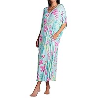 ELLEN TRACY Women's 9925637 Plus Size Tropical Print Caftan