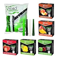 Bundle Hookah Mouth Tips (Pack of 50) + Hookah Tropical Variety Flavors (5 50g Packs, 250g Total) - Tobacco-Free & Nicotine-Free Hookah Shisha Set, Hookah Flavors & Accessories