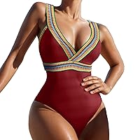 Bathing Suit Tops for Women Large Bust Hot Sexy Bikini Hanging one piecess Swimsuit Backless Swimsuit