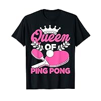Queen of Ping Pong Table Tennis Player Funny Table Tennis T-Shirt