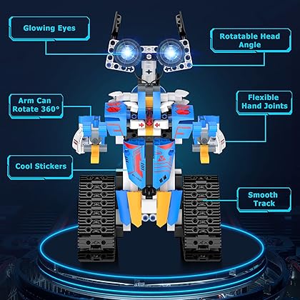 Henoda STEM Robot Toy for 8-16 Year Olds, Programmable Building Kit with APP or Remote Control, Educational Birthday Gift