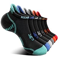 KEMISANT Trainer Socks 6 Pairs Men's Sports Socks Running Socks Ankle Socks Short Socks Breathable Anti Sweat