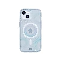 Tech21 Evo Sparkle case for iPhone 15 - Compatible with MagSafe - Impact Protection Case - Lunar Clear