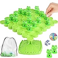 Frog Balance Tree Game Two-Player Frog Balance Game Family Gathering Balance Board Game Desktop Stacking Interactive Toys for Kids