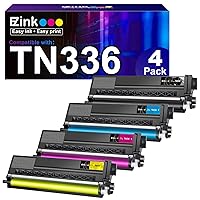 E-Z Ink (TM) Compatible Toner Cartridge Replacement for Brother TN336 Toner Cartridges TN331 TN-336 TN-331 TN315 to Use with MFC-L8850CDW HL-L8350CDW MFC-L8600CDW HL-4150CDN MFC-9970CDW (BCMY, 4 Pack)