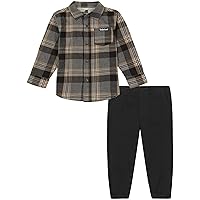 Timberland boys 2 Piece Long Sleeve Woven Shirt Set