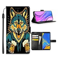 Wallet Case for Samsung Galaxy A01 A01 Core A02S A03S A03 A04 A04e A10 A10e A10s A11 A12 A13 A14 A20s A20e A21s A22 A23 A24 4G/5G with Wolf-AC11 with Card Clip