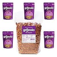 gr8nola Bundle - ORIGINAL Bulk Bag + Mini Original 5-Pack - Healthy, Low Sugar Granola Cereal - Made with Superfoods - Soy and Dairy Free, No Refined Sugar - (1) 4.5lb Resealable Bag + (5) 1.75oz Bags