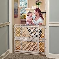 Toddleroo by North States Supergate Ergo Child Gate, Baby Gate for Stairs and Doorways. Includes Wall Cups. Pressure or Hardware Mount. Made in USA. (26