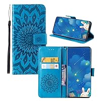 IVY Mate 30 Lite Sunflower Wallet Case for Huawei Mate 30 Lite/Nova 5i Pro Case - Blue