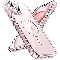 JUESHITUO Magnetic Glossy for iPhone 15 Plus Case with Full Camera Protection [No.1 Strong N56 Magnets] [Military Grade Drop Protection] for Magsafe Women Girls Men Phone Case (6.7